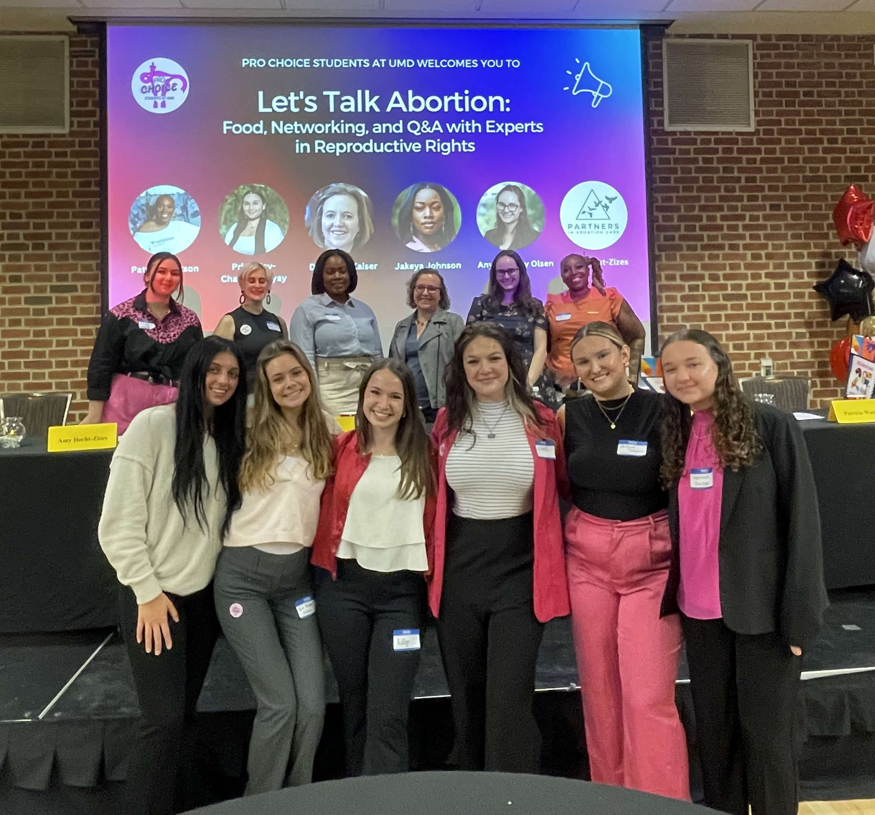 A photo of a Pro Choice Terps meeting.