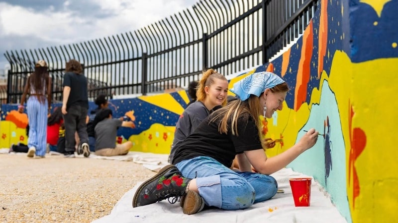 New Mural ‘Brightens’ Regents Drive Garage | UMD School of Public Policy
