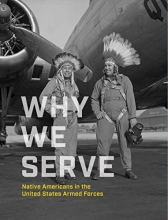 Black and white photo of First Nation Air Force members wearing traditional feathered headdresses