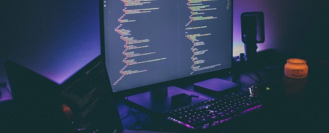 computer with code