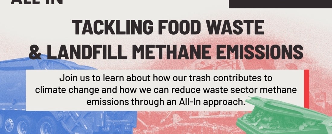 picture of All-In waste methane event flyer