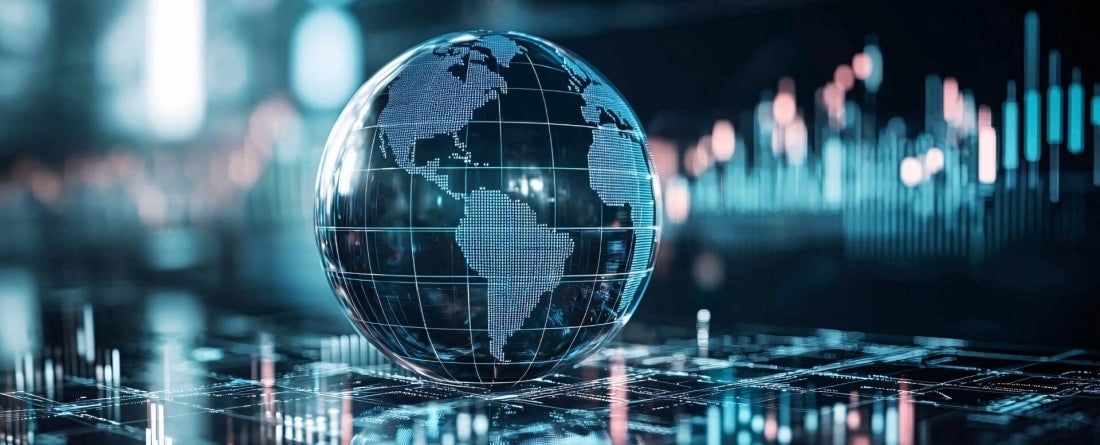 image of AI generated globe with blue tint