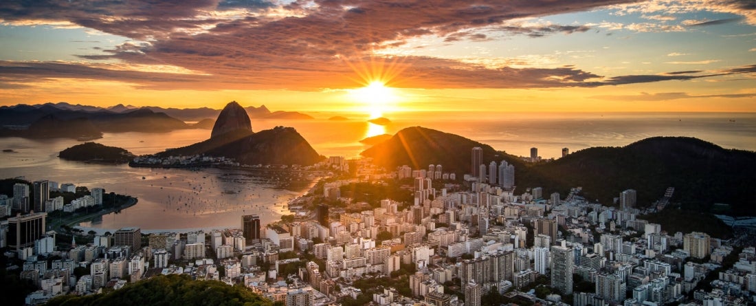 Panoramic view of Rio de Janeiro in Brazil